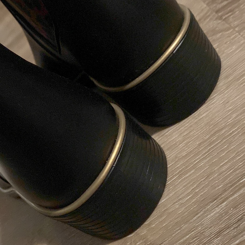 EUC [kate spade] Cheetah Print Black Ankle Bootie Rainboots Women’s Sz 9.0 - Picture 9 of 13